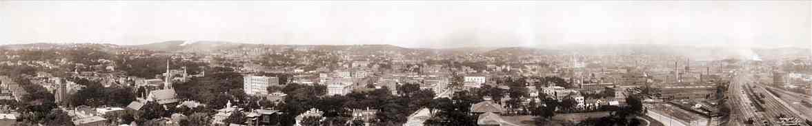 Waterbury CT Skyline, circa 1913